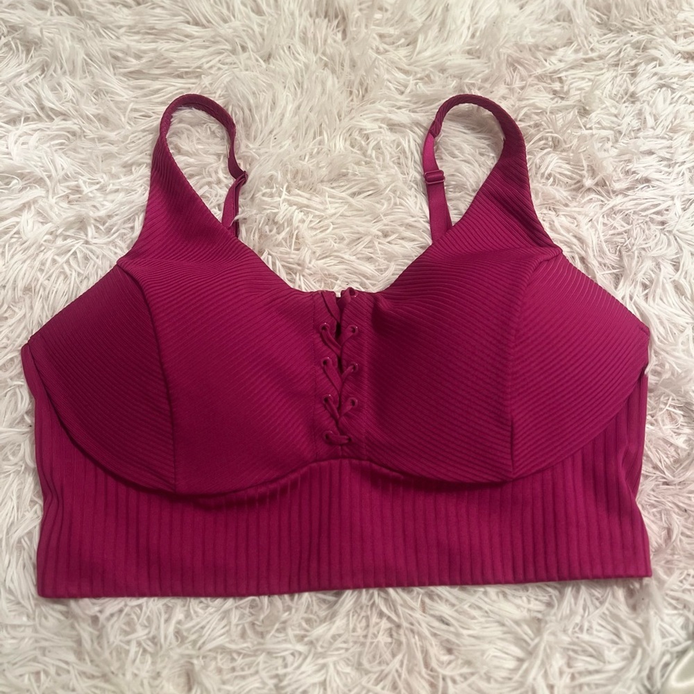 Victoria's Secret Fuchsia Lace-Up Bra